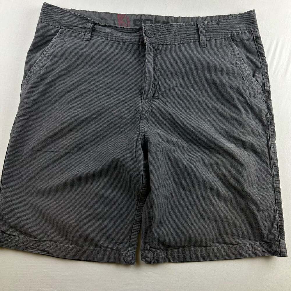Gotcha Chino Shorts Size 38 Gray Striped Cotton